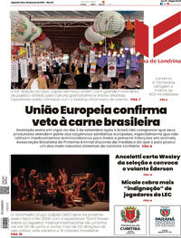 Capa do jornal Folha Londrina 08/06/2026