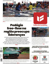 Capa do jornal Folha Londrina 09/01/2026
