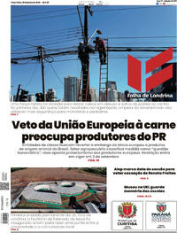 Capa do jornal Folha Londrina 09/06/2026