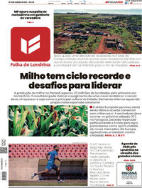 Capa do jornal Folha Londrina 10/01/2026