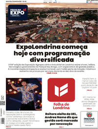 Capa do jornal Folha Londrina 10/04/2026
