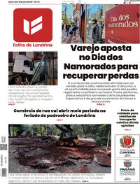Capa do jornal Folha Londrina 10/06/2026