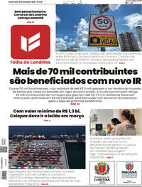 Capa do jornal Folha Londrina 12/02/2026
