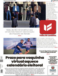 Capa do jornal Folha Londrina 12/05/2026