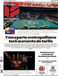 Capa do jornal Folha Londrina 12/06/2026