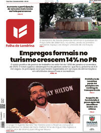 Capa do jornal Folha Londrina 13/01/2026