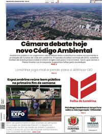 Capa do jornal Folha Londrina 13/04/2026