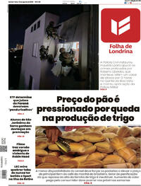 Capa do jornal Folha Londrina 13/08/2026