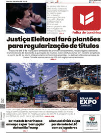 Capa do jornal Folha Londrina 14/04/2026