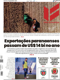 Capa Folha Londrina 14/08/2026