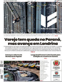 Capa do jornal Folha Londrina 15/05/2026