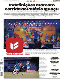 Capa do jornal Folha Londrina 16/02/2026