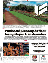 Capa do jornal Folha Londrina 16/04/2026