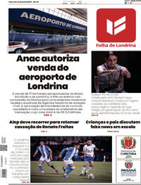 Capa do jornal Folha Londrina 16/06/2026