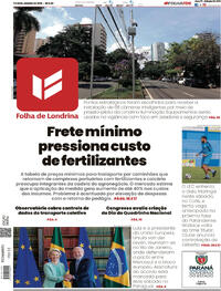 Capa do jornal Folha Londrina 17/01/2026