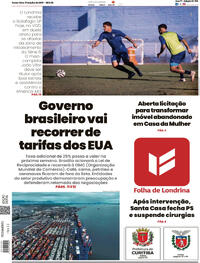 Capa do jornal Folha Londrina 17/07/2026