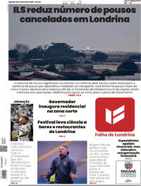 Capa do jornal Folha Londrina 18/05/2026