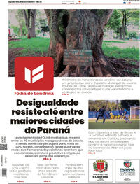 Capa do jornal Folha Londrina 19/01/2026