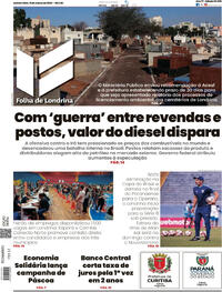 Capa do jornal Folha Londrina 19/03/2026
