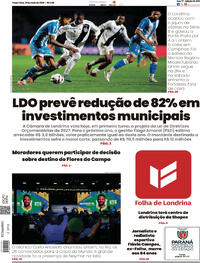 Capa do jornal Folha Londrina 19/05/2026