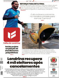 Capa do jornal Folha Londrina 20/01/2026