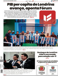 Capa do jornal Folha Londrina 20/03/2026