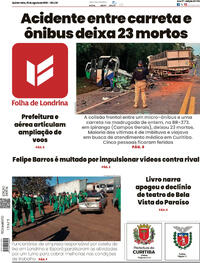 Capa Folha Londrina 20/08/2026