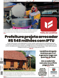 Capa do jornal Folha Londrina 21/01/2026