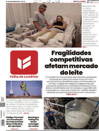 Capa do jornal Folha Londrina 21/02/2026