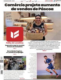 Capa do jornal Folha Londrina 21/03/2026