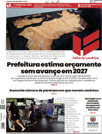 Capa do jornal Folha Londrina 21/04/2026
