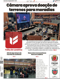 Capa Folha Londrina 21/08/2026