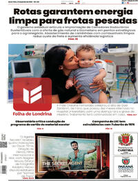 Capa do jornal Folha Londrina 23/01/2026