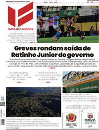 Capa do jornal Folha Londrina 23/03/2026