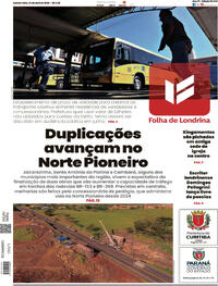 Capa do jornal Folha Londrina 23/04/2026