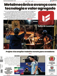 Capa do jornal Folha Londrina 23/06/2026