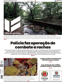 Capa do jornal Folha Londrina 24/04/2026