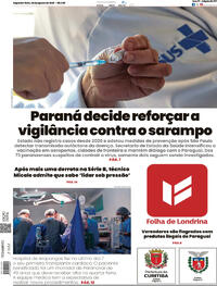 Capa Folha Londrina 24/08/2026
