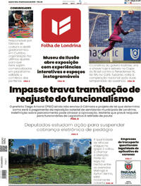 Capa do jornal Folha Londrina 25/02/2026