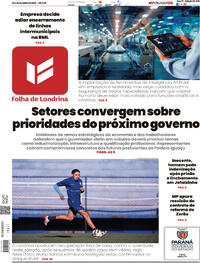 Capa do jornal Folha Londrina 25/04/2026