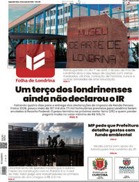 Capa do jornal Folha Londrina 25/05/2026