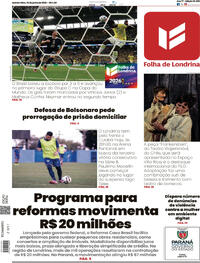 Capa do jornal Folha Londrina 25/06/2026