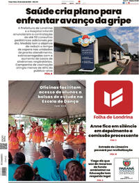 Capa do jornal Folha Londrina 26/05/2026