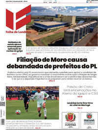 Capa do jornal Folha Londrina 27/03/2026