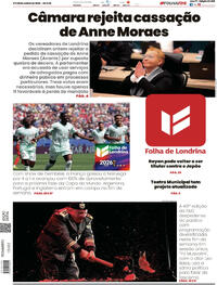 Capa do jornal Folha Londrina 27/06/2026