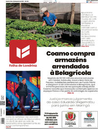 Capa do jornal Folha Londrina 28/01/2026
