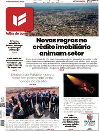 Capa do jornal Folha Londrina 28/03/2026
