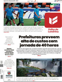 Capa do jornal Folha Londrina 29/06/2026