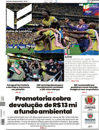 Capa do jornal Folha Londrina 30/06/2026