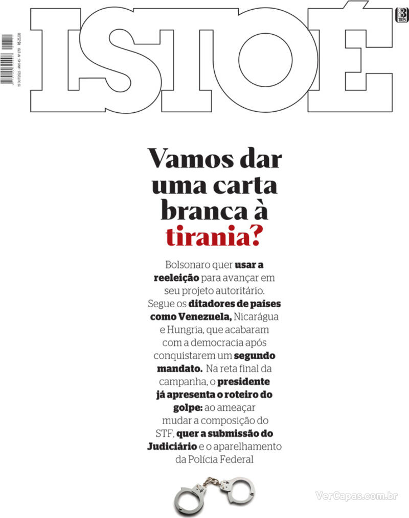 Capa IstoÉ Edição Sexta14 De Outubro De 2022 1341